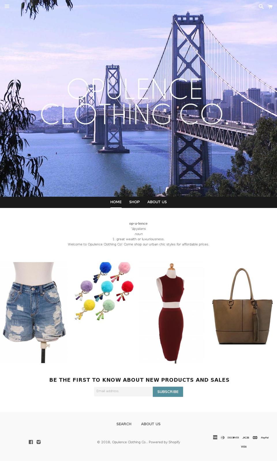 shopopulenceco.com shopify website screenshot