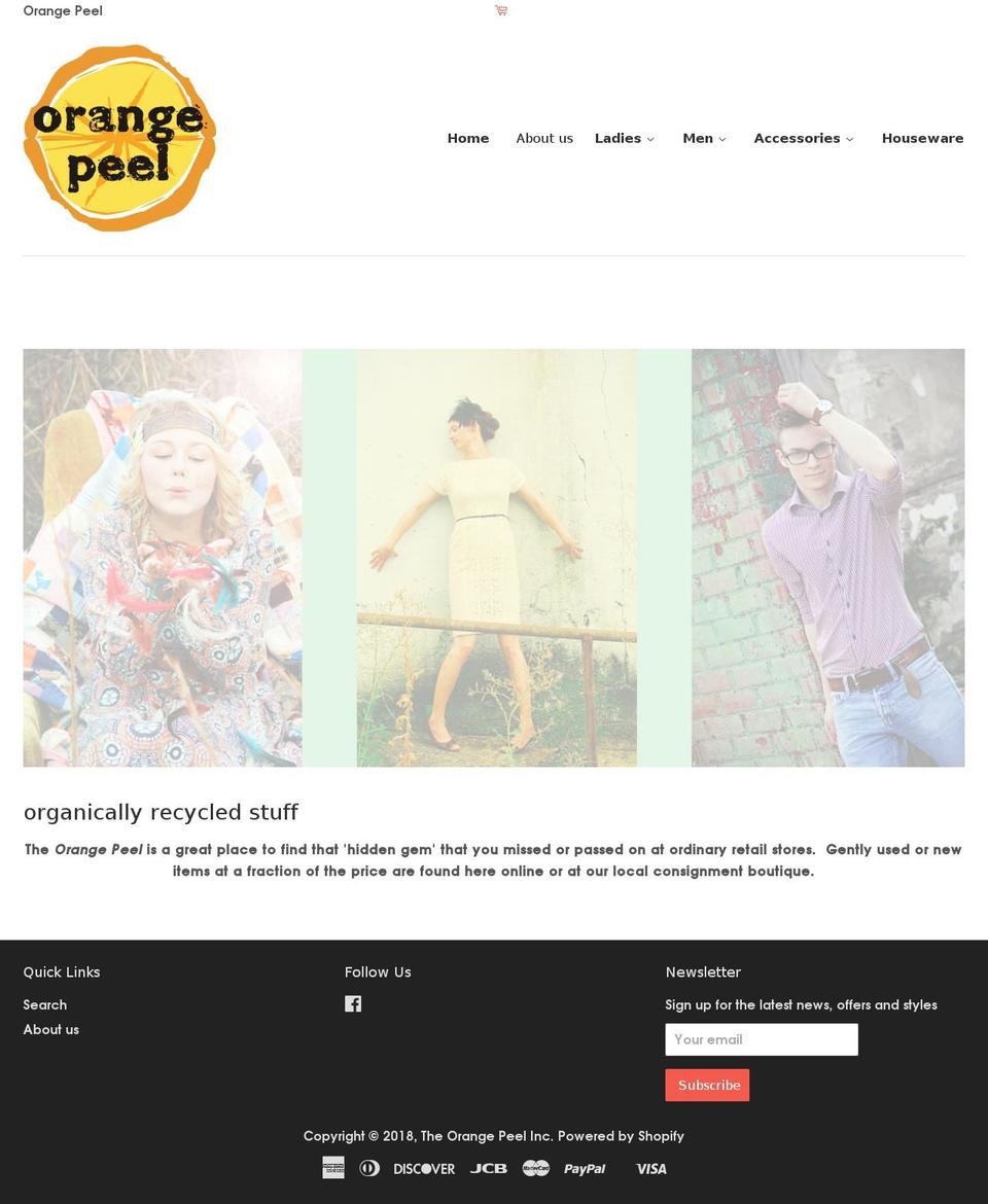 shoporangepeel.com shopify website screenshot