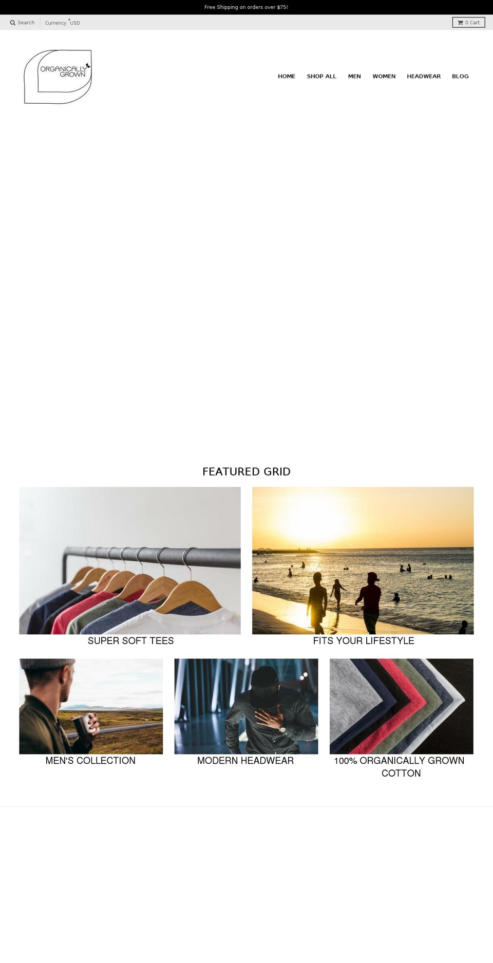 shoporganicallygrown.com — Shopify storefront screenshot