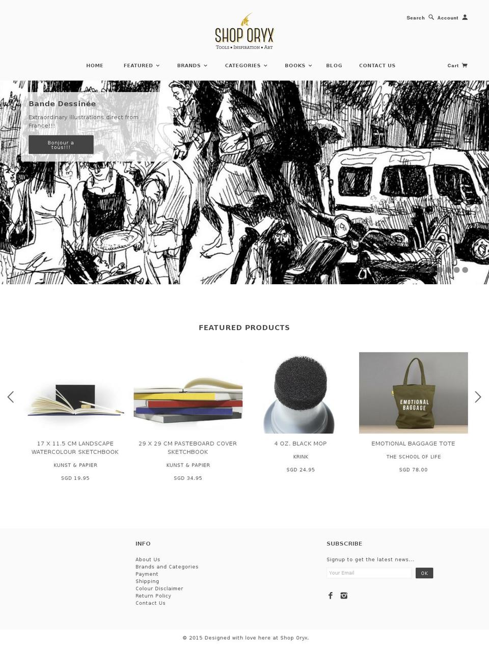 shoporyx.com shopify website screenshot