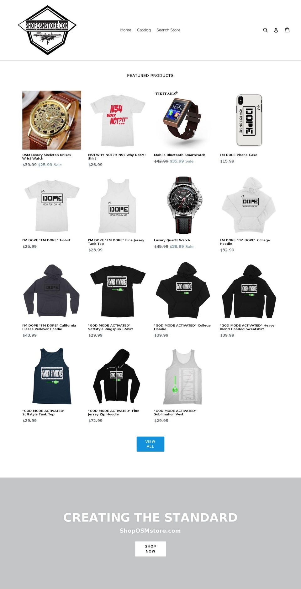 shoposmstore.com — Shopify storefront screenshot