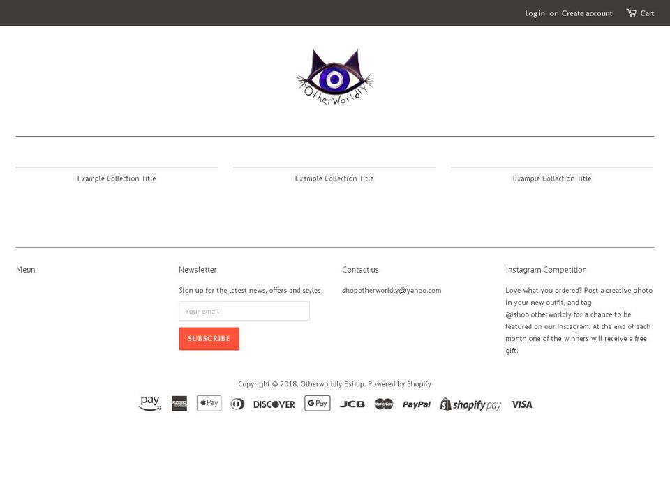 shopotherworldly.com shopify website screenshot