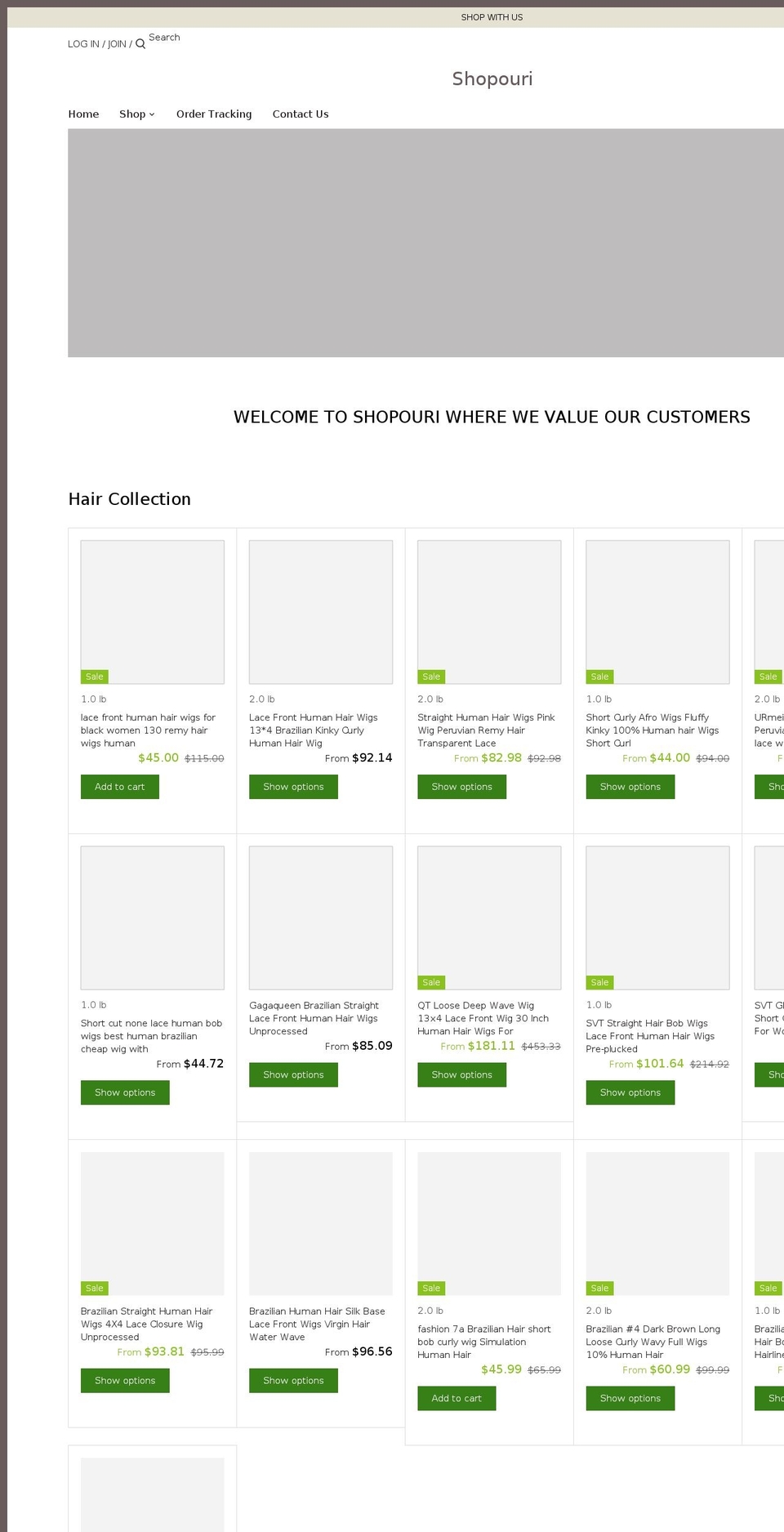 shopouri.com shopify website screenshot