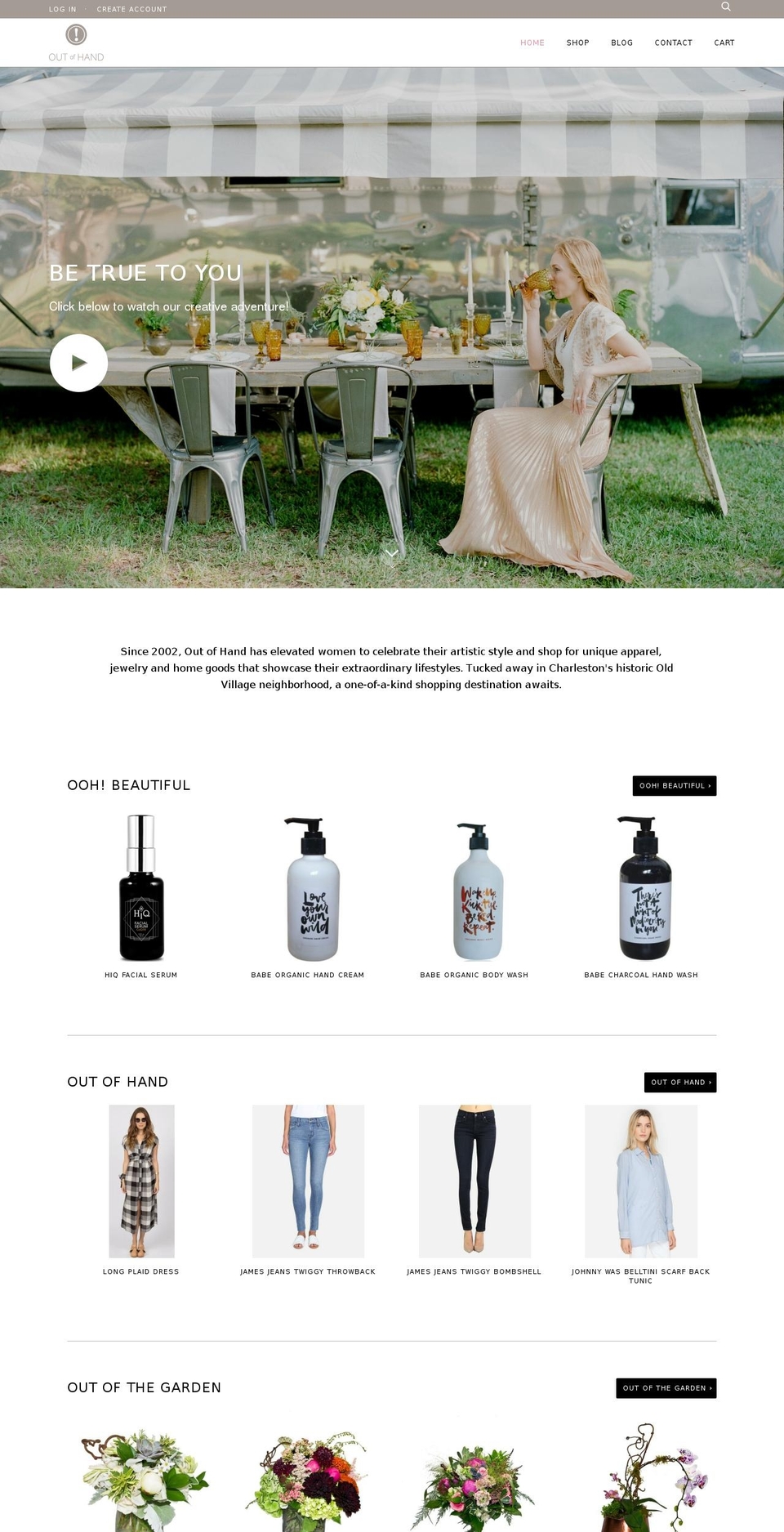 shopoutofhand.com shopify website screenshot