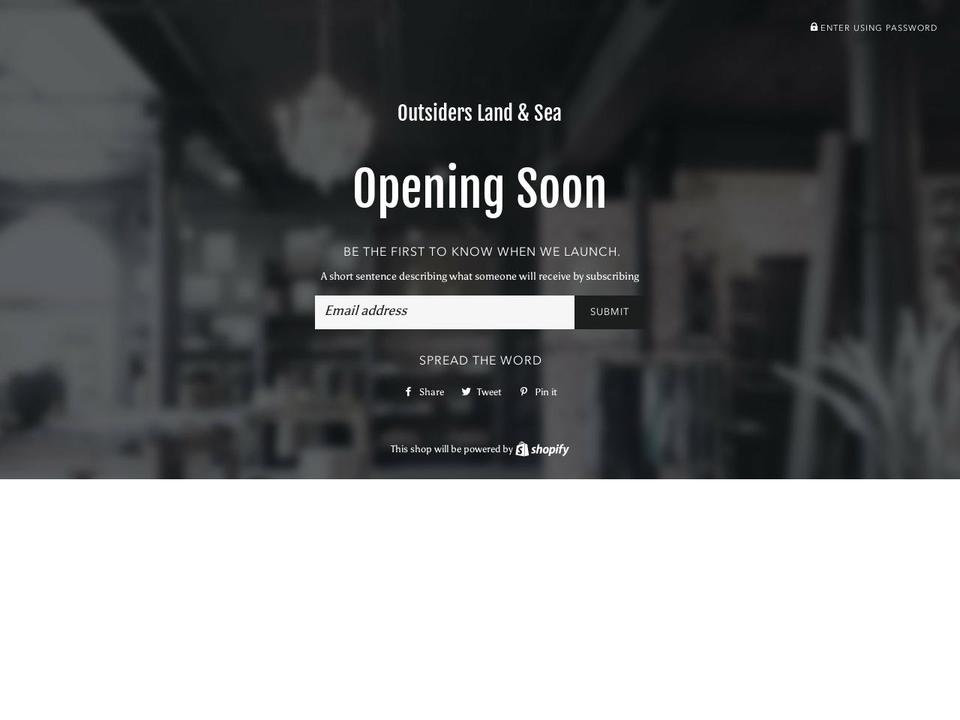 shopoutsiders.com — Shopify storefront screenshot