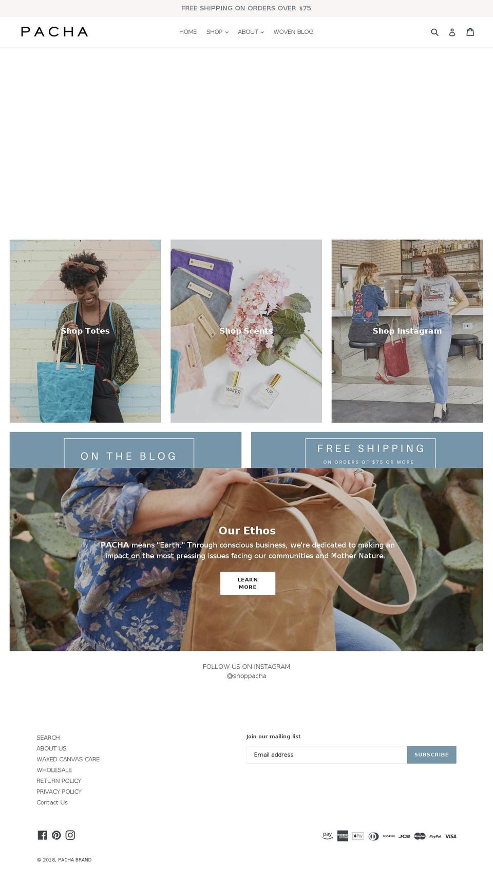 shoppacha.com — Shopify storefront screenshot