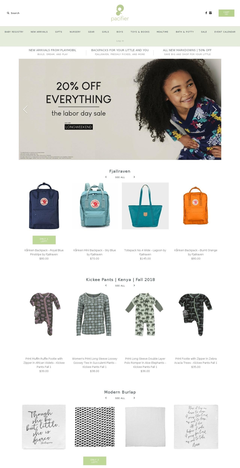 shoppacifier.com — Shopify storefront screenshot