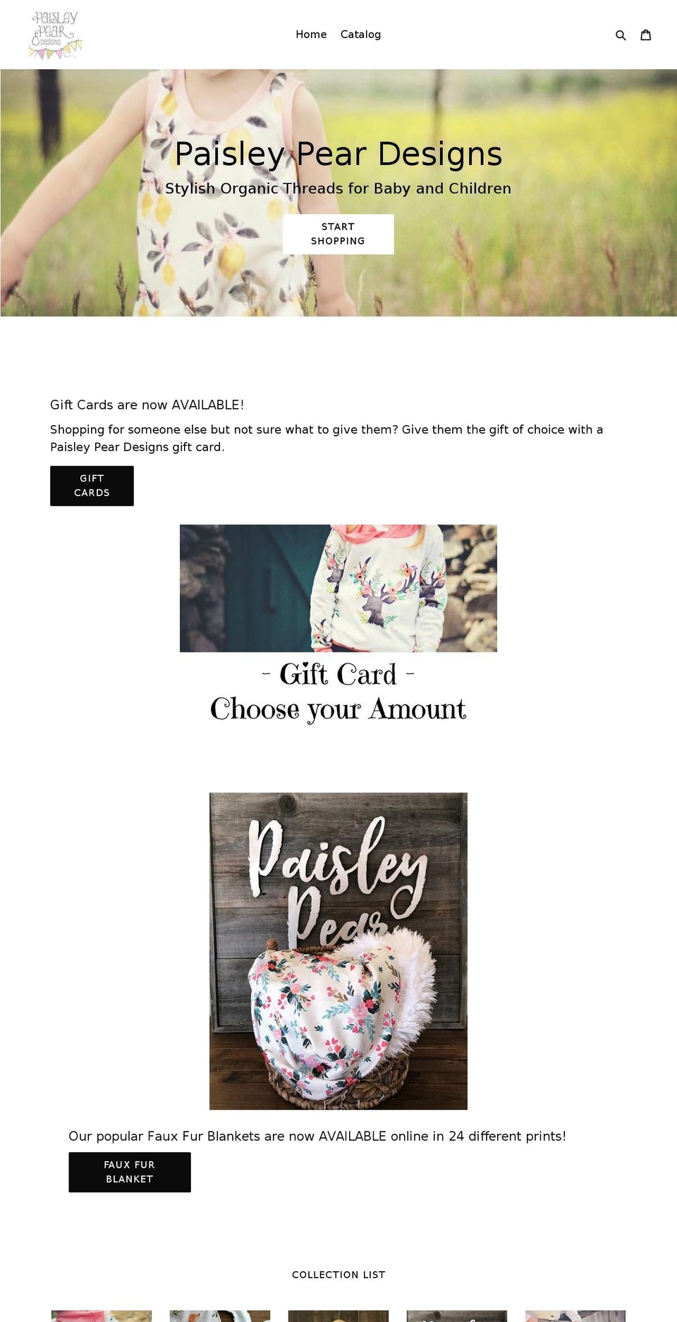 shoppaisleypeardesigns.com — Shopify storefront screenshot