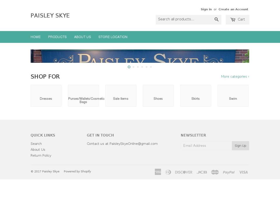 shoppaisleyskye.com shopify website screenshot