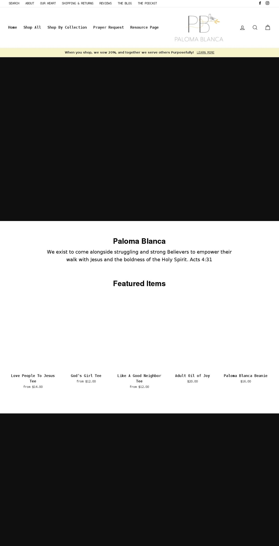 shoppalomablanca.com shopify website screenshot