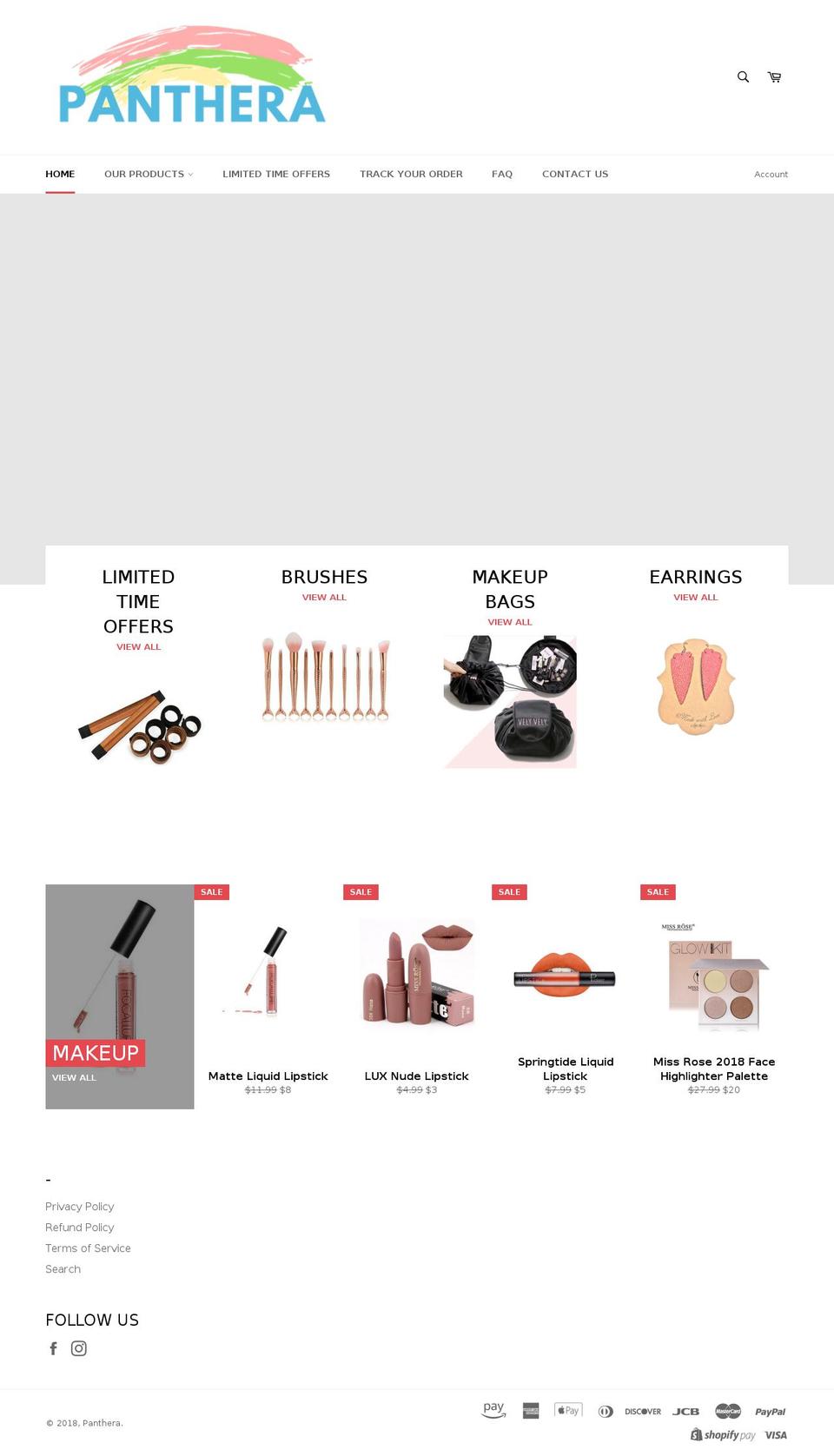 shoppanthera.com — Shopify storefront screenshot