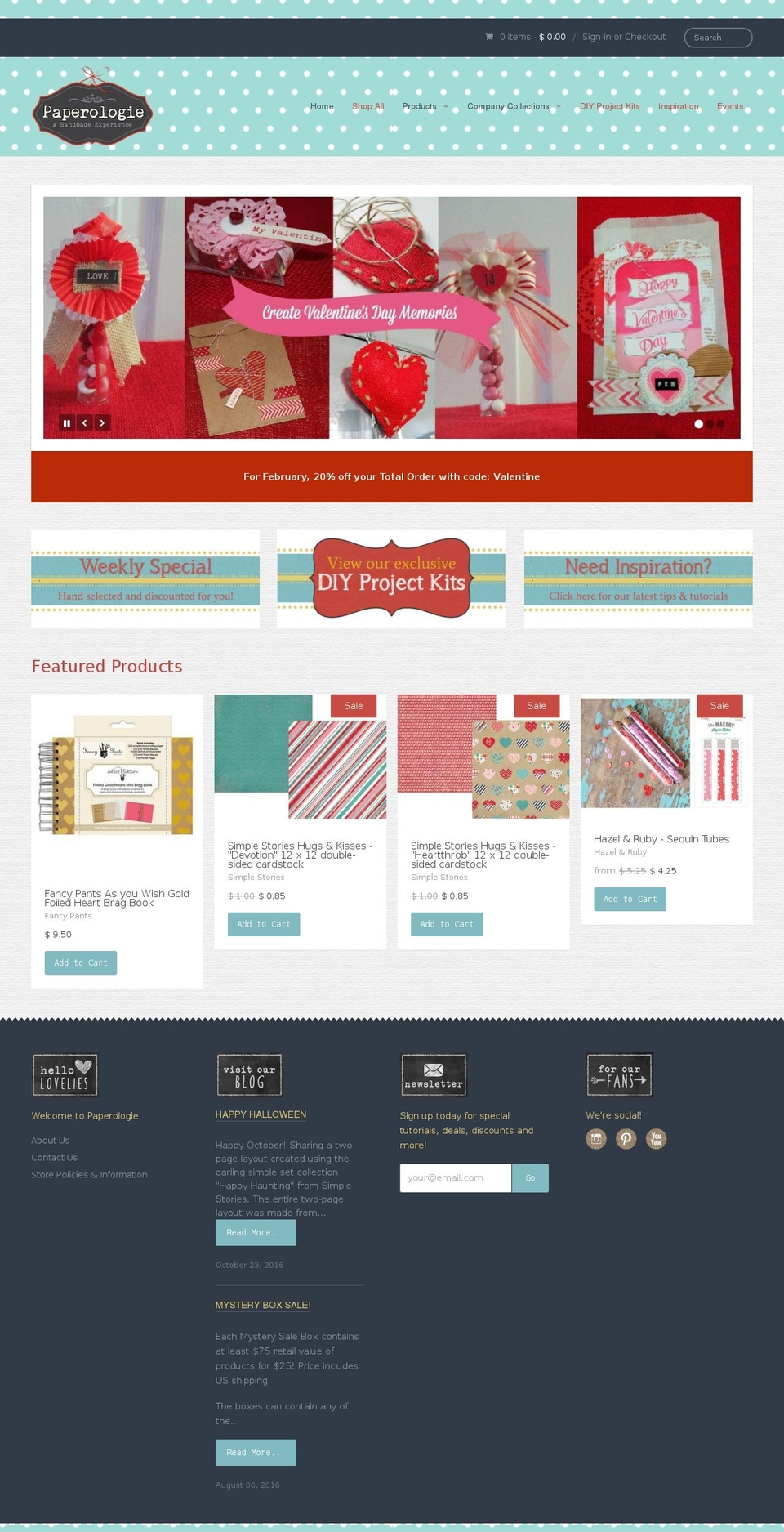 shoppaperologie.com shopify website screenshot