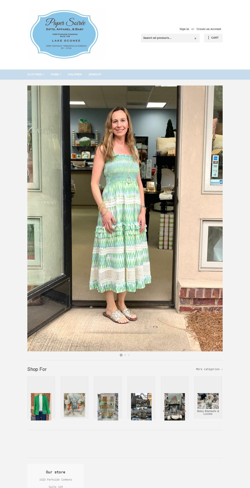 shoppapersoiree.com shopify website screenshot