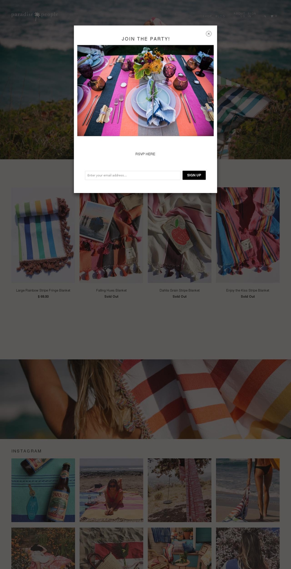 shopparadisepeople.com shopify website screenshot