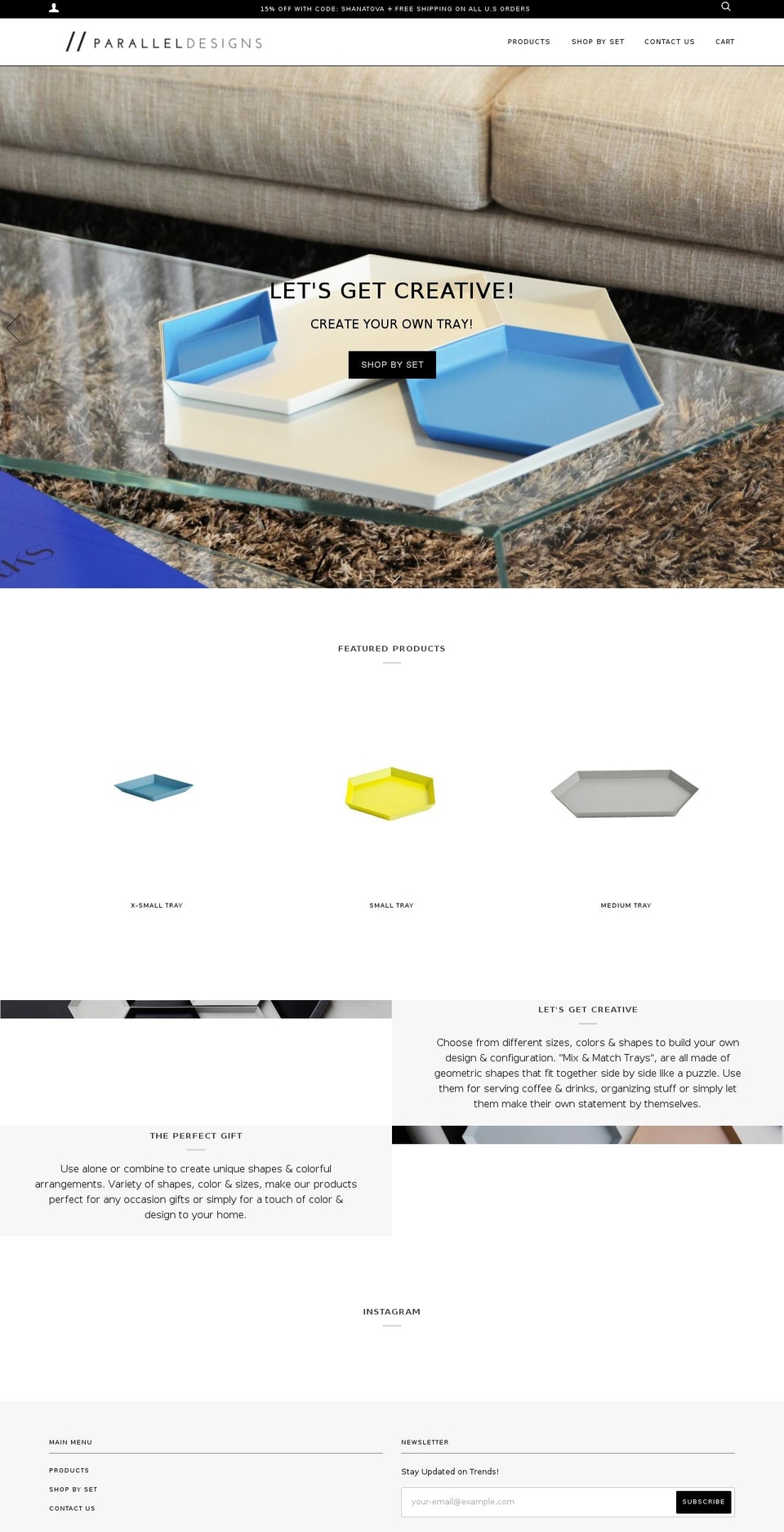 shopparalleldesigns.com shopify website screenshot