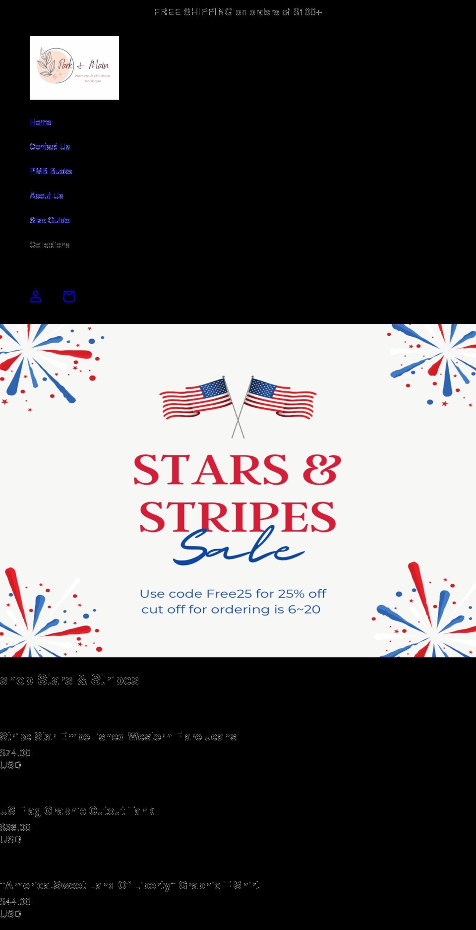 shopparkmain.com shopify website screenshot