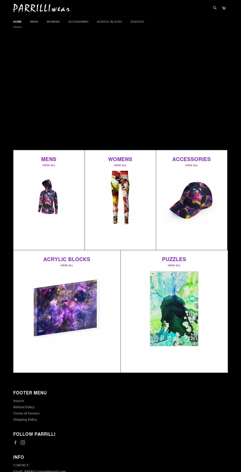 shopparrilliwear.com shopify website screenshot