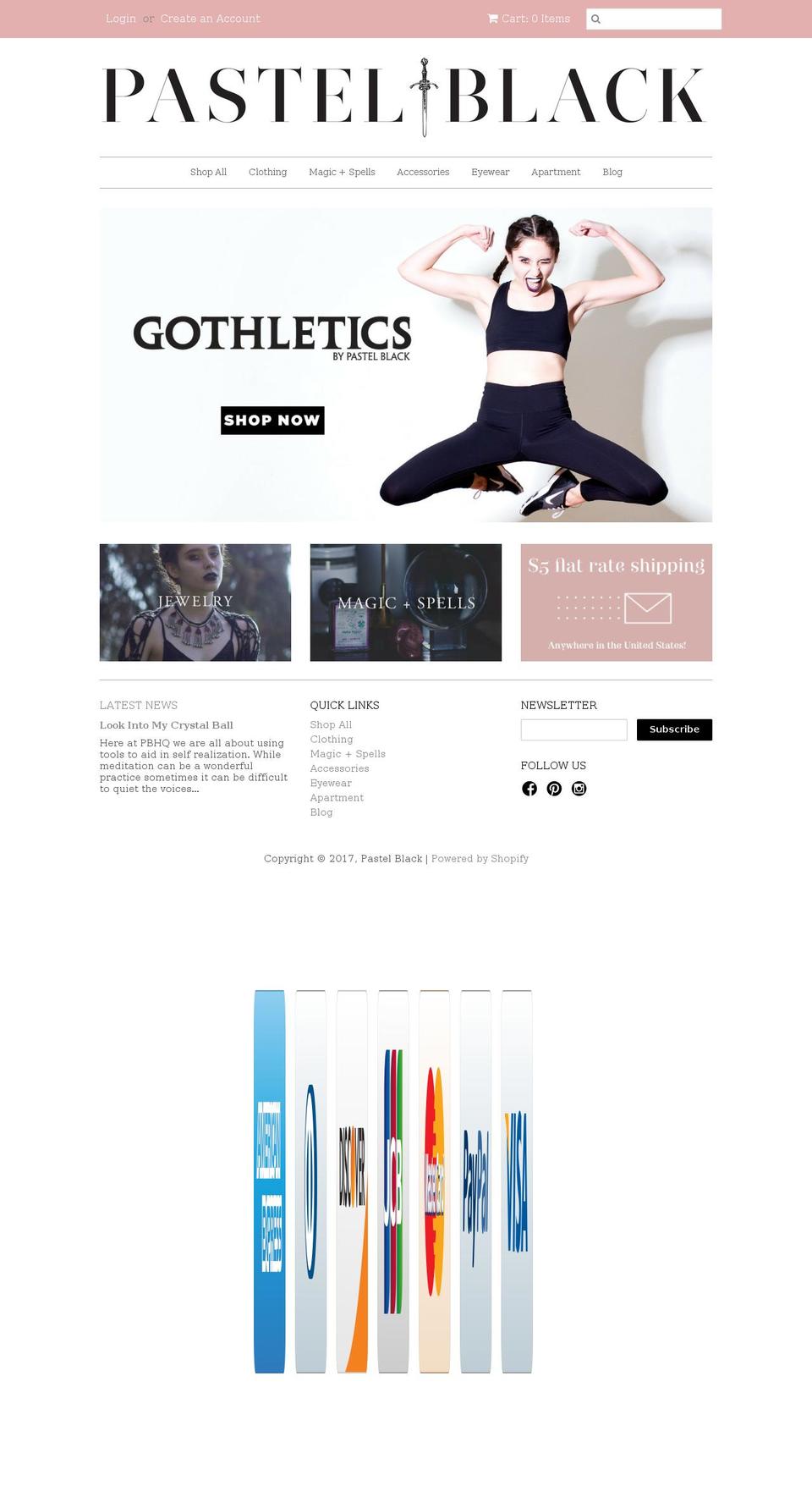shoppastelblack.com shopify website screenshot