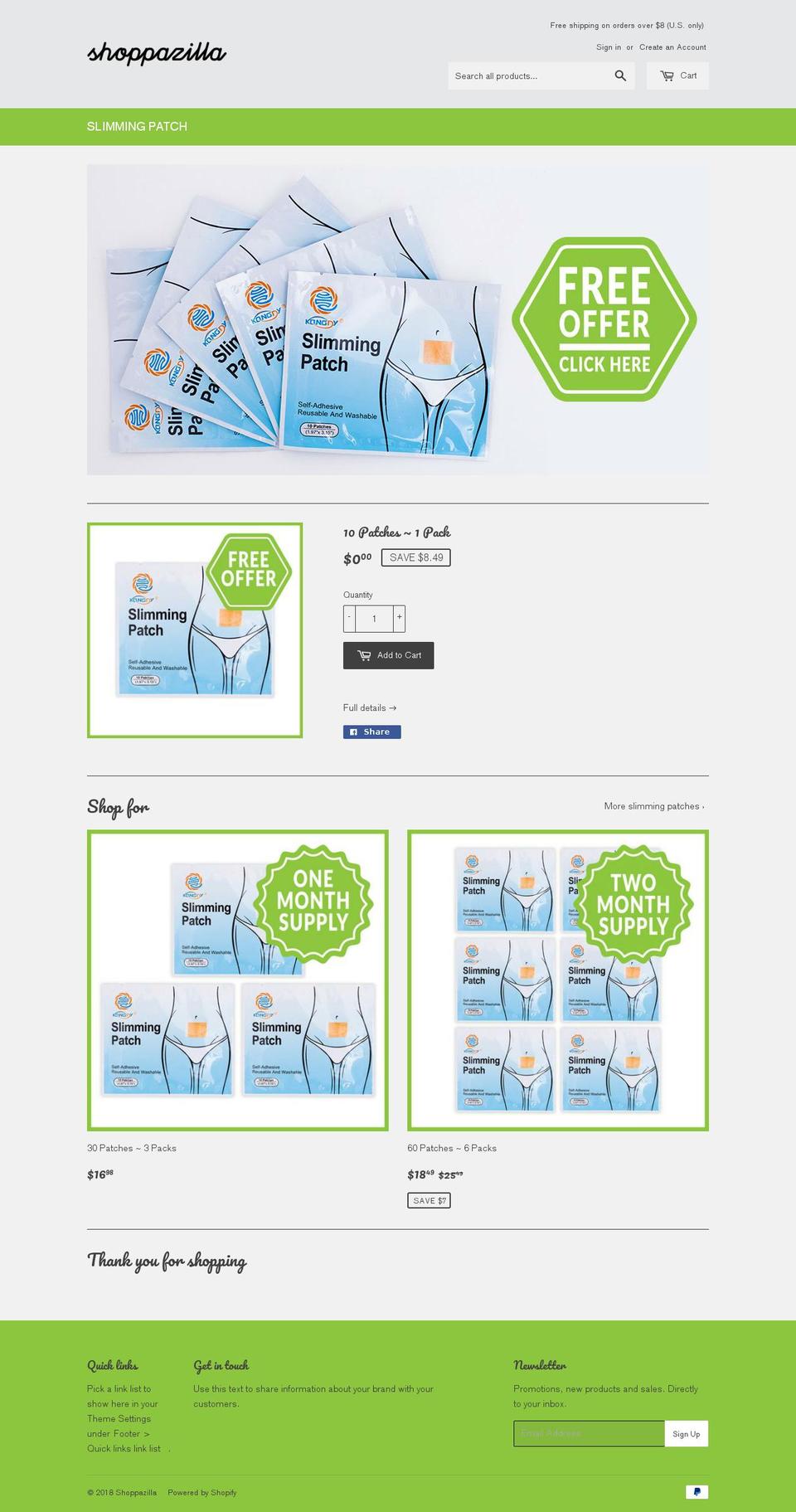 shoppazilla.com — Shopify storefront screenshot
