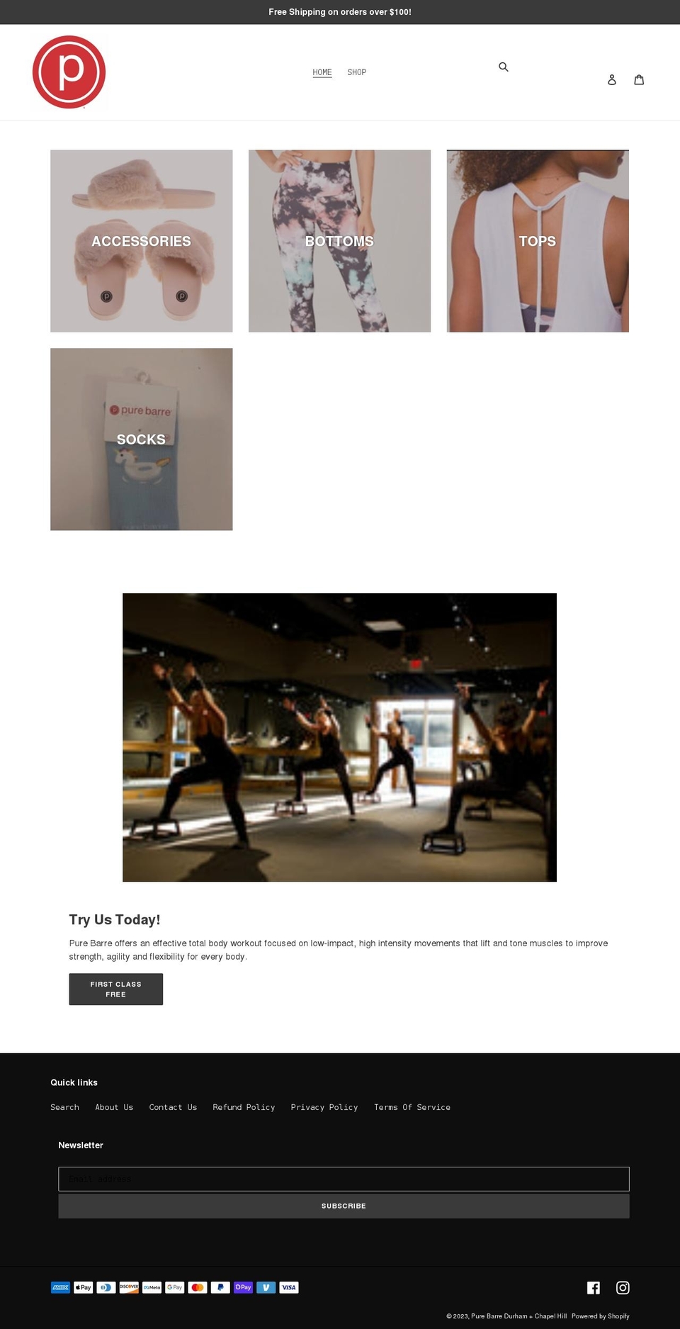 shoppbdurhamchapelhill.com shopify website screenshot