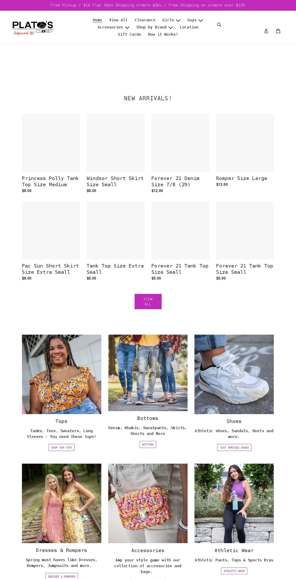 shoppclw.com shopify website screenshot