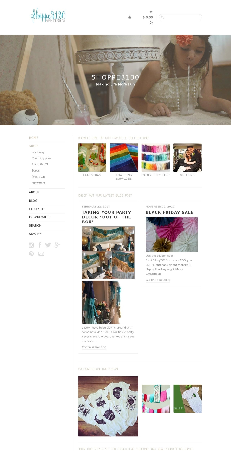 shoppe3130.com shopify website screenshot