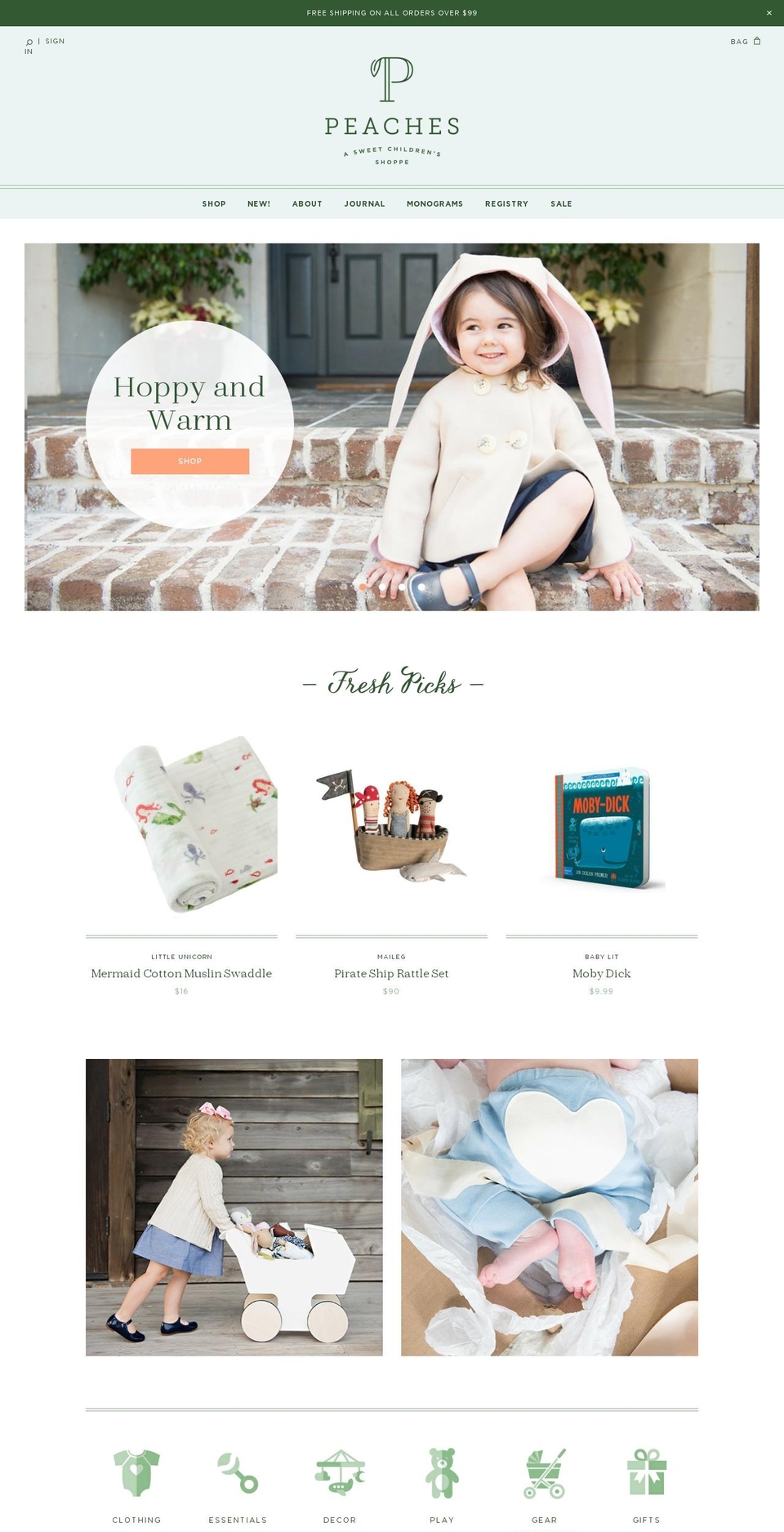 shoppeaches.com shopify website screenshot