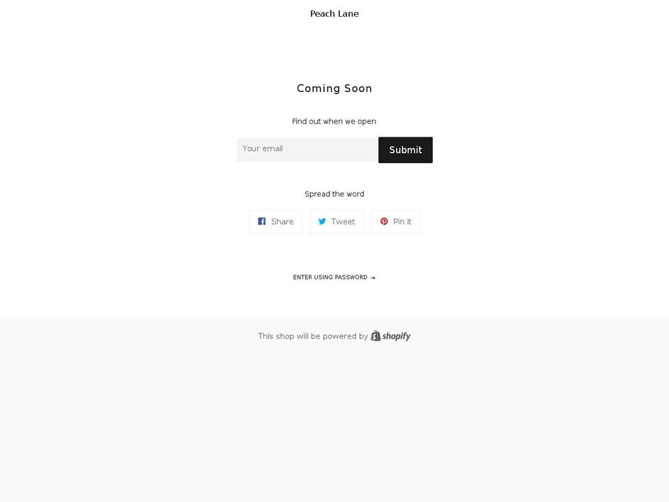 shoppeachlane.com shopify website screenshot