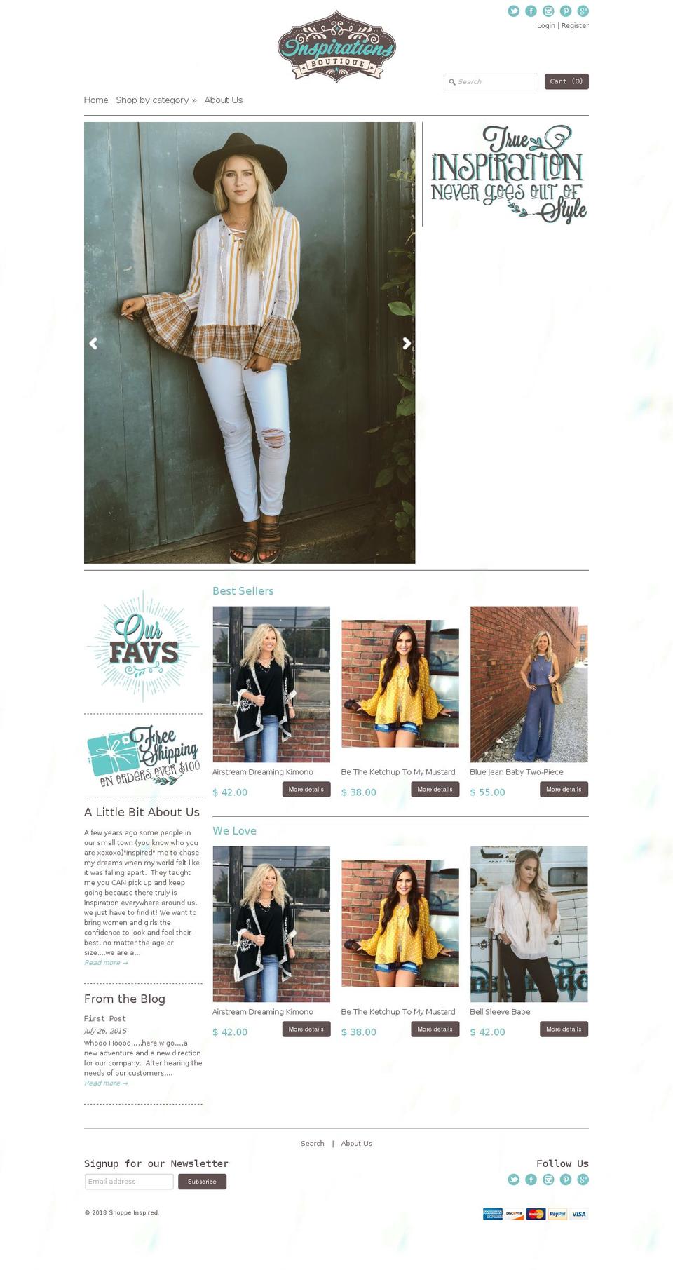 shoppeinspired.com shopify website screenshot