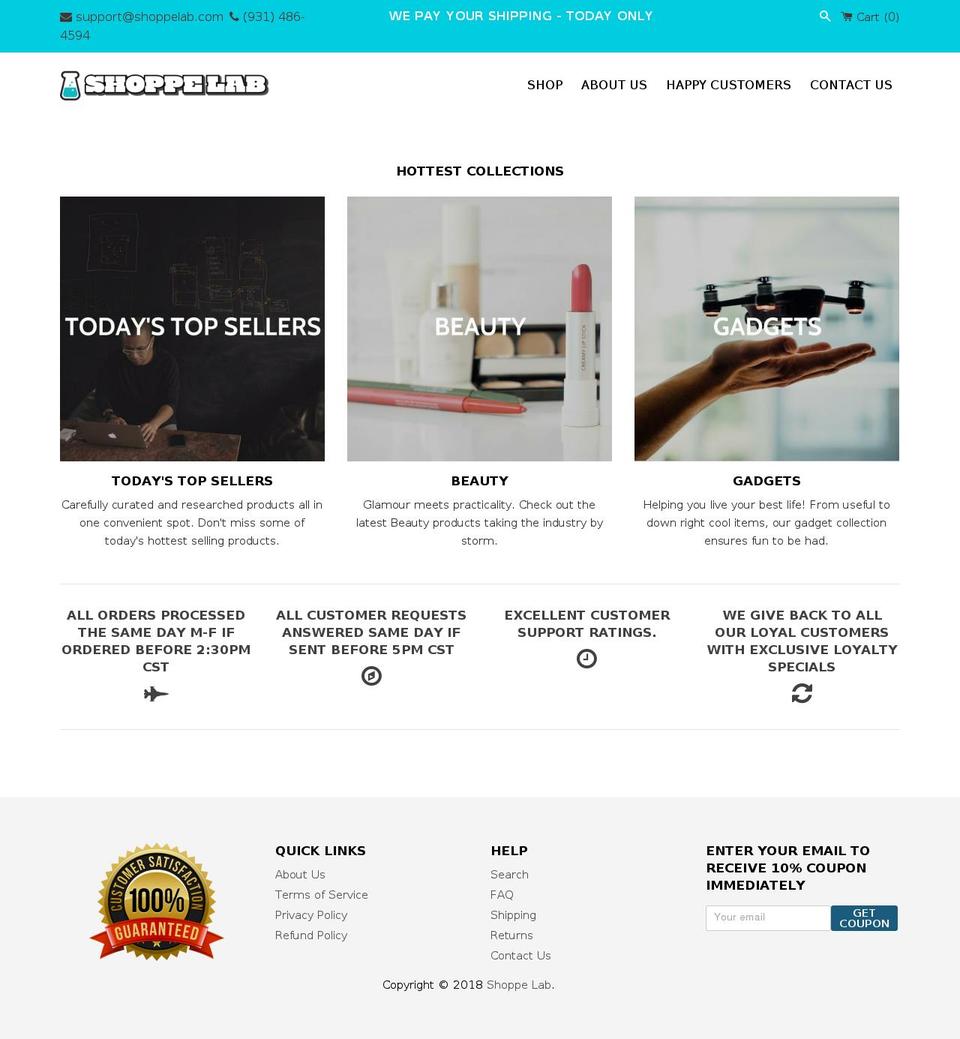 shoppelab.com — Shopify storefront screenshot