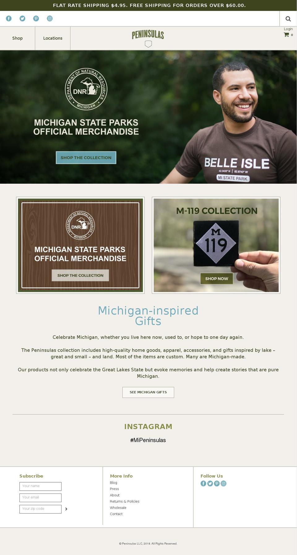 shoppeninsula.com — Shopify storefront screenshot