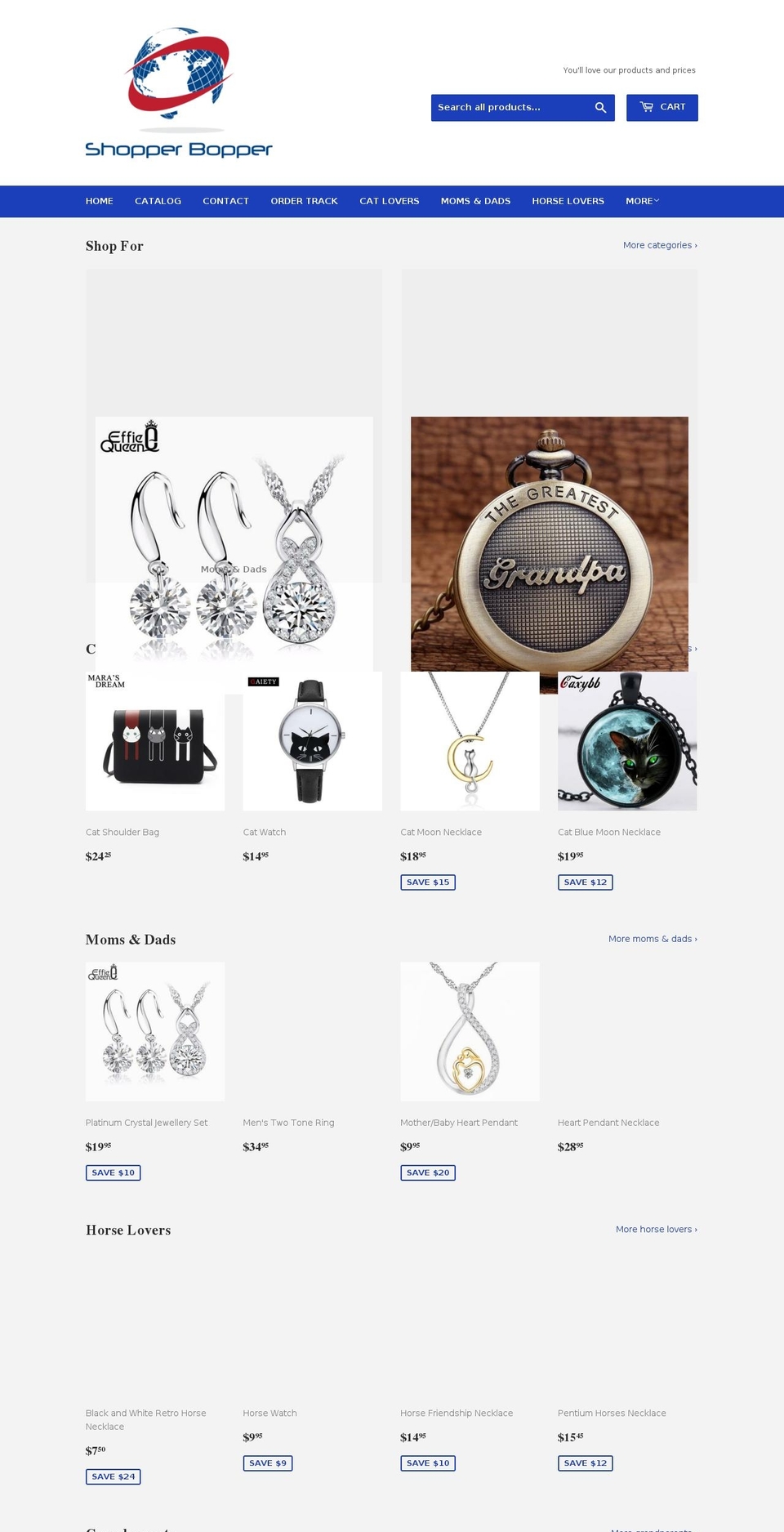 shopperbopper.com — Shopify storefront screenshot