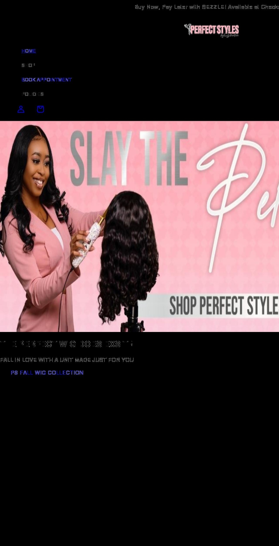 shopperfectstyles.com shopify website screenshot