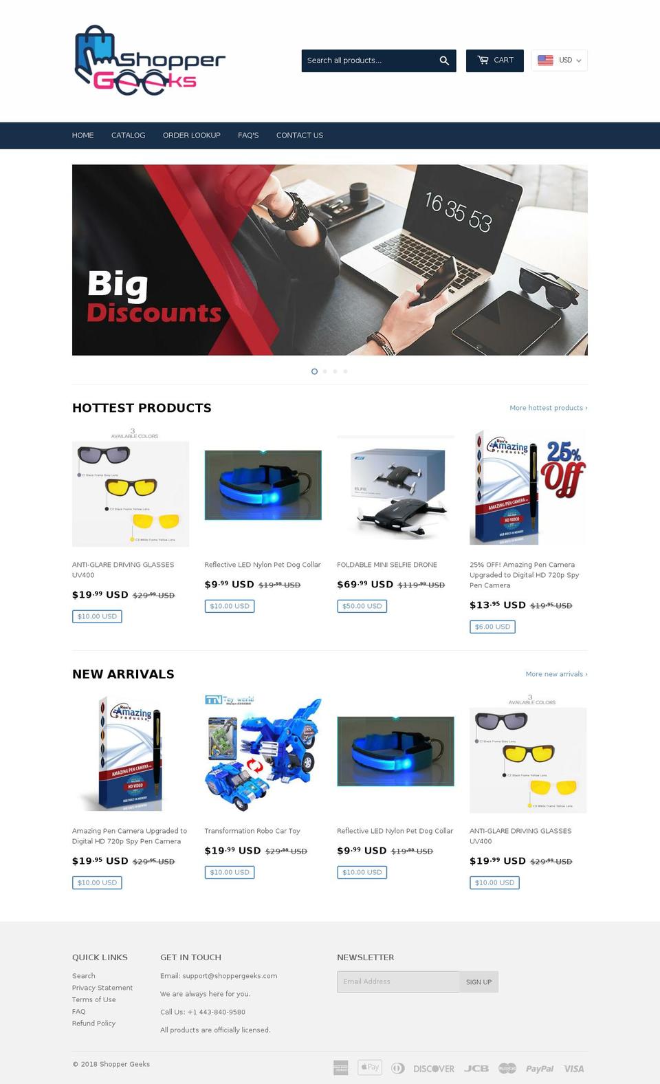 shoppergeeks.com — Shopify storefront screenshot