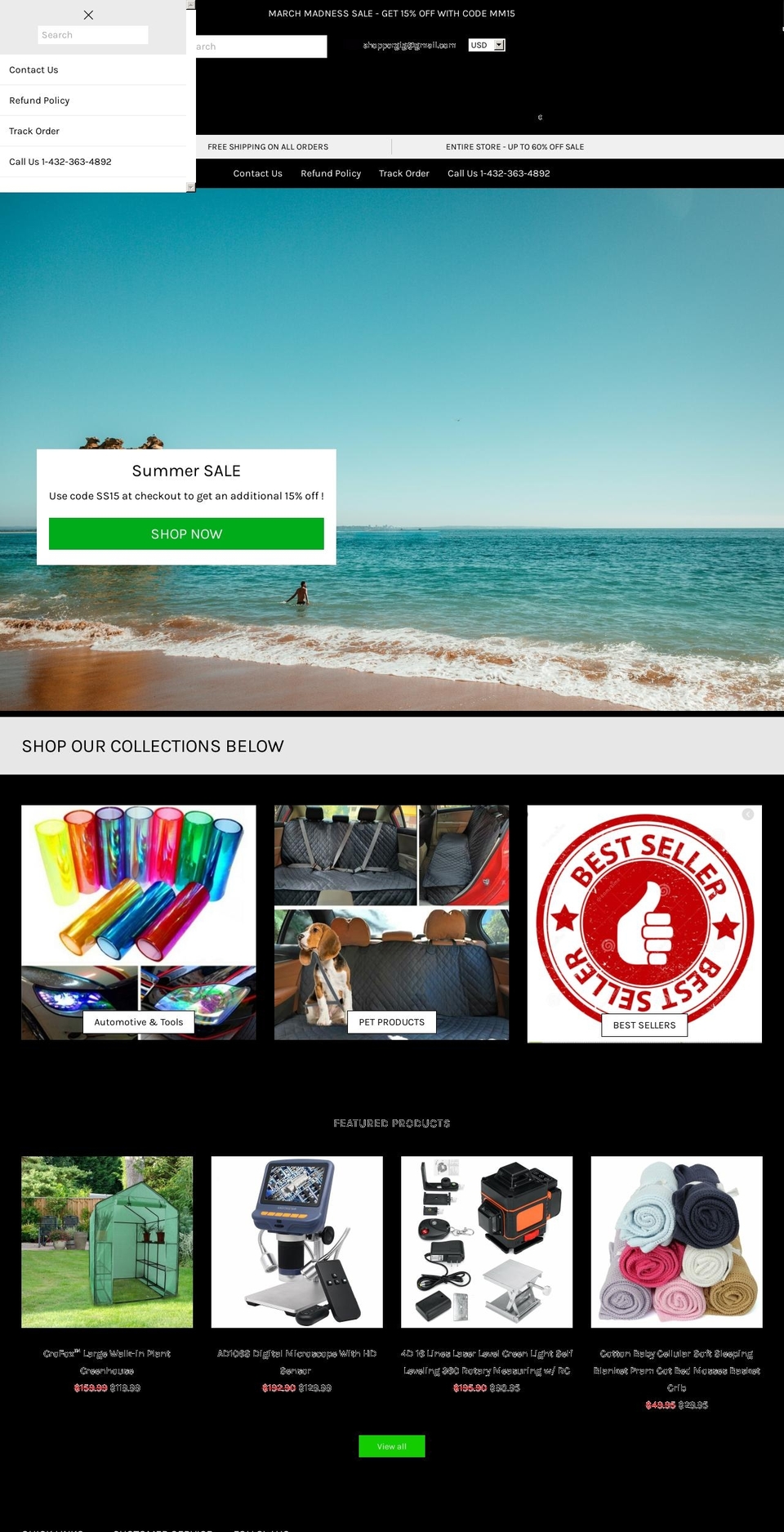 Kibo code v Shopify theme site example shoppergig.com