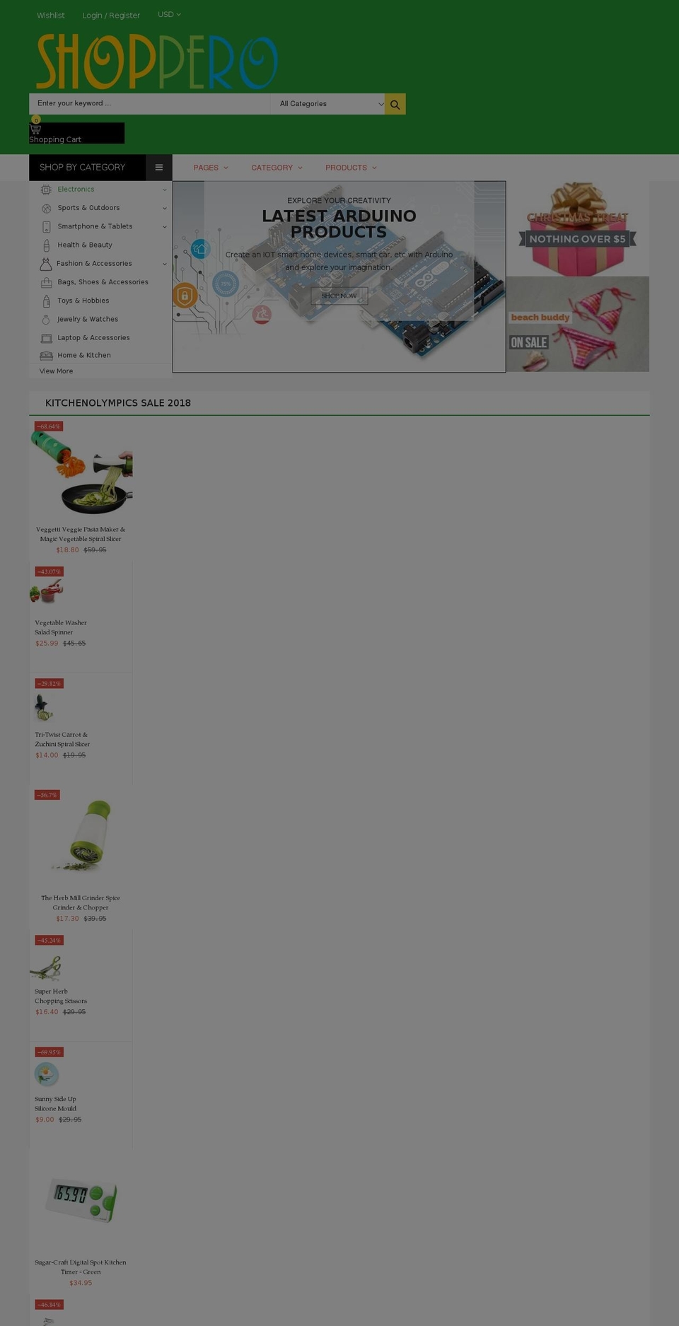 shoppero.co shopify website screenshot