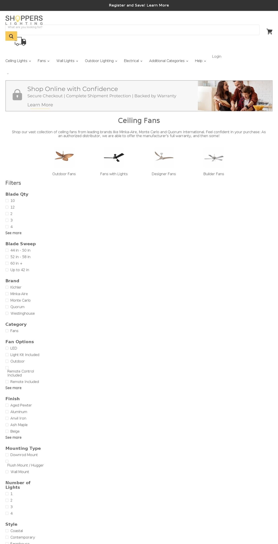 sc-responsive Shopify theme site example shoppersfans.com
