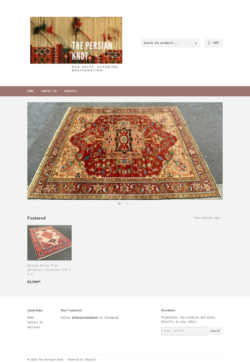 shoppersianknot.com shopify website screenshot