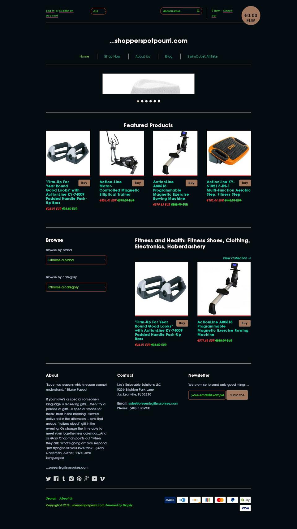 shopperspotpourri.com shopify website screenshot