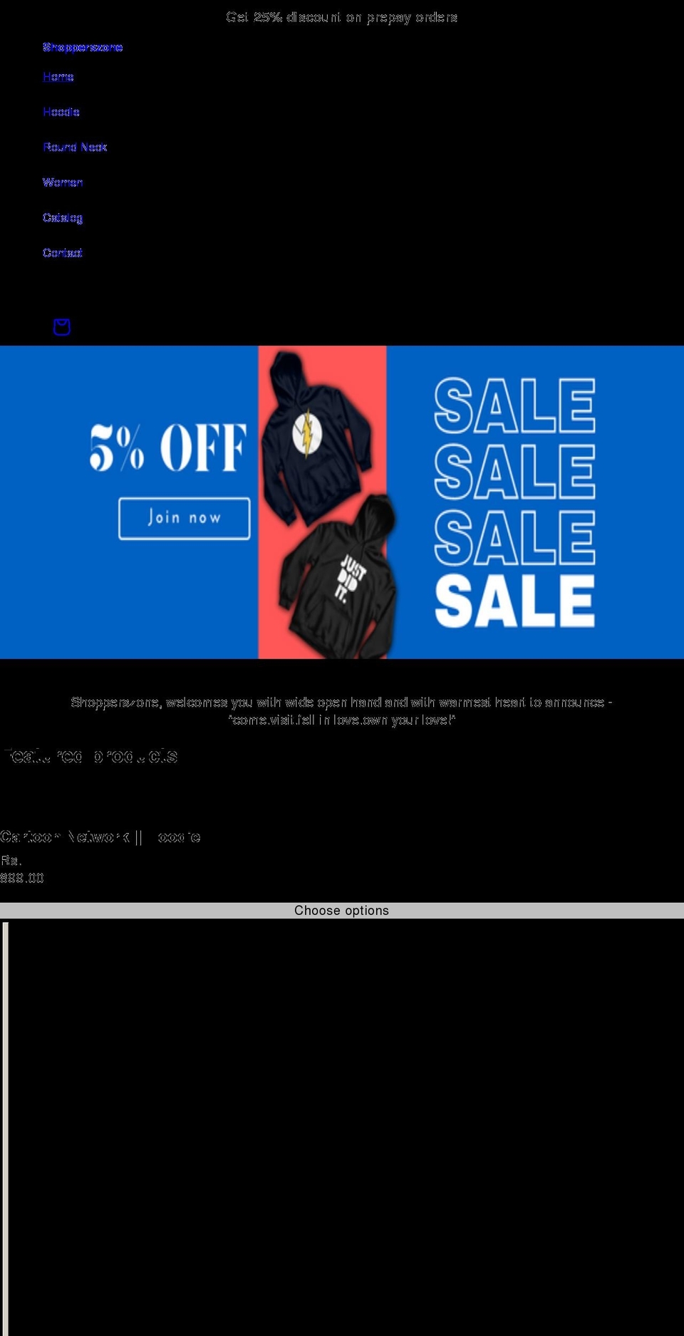 shopperszone.in shopify website screenshot