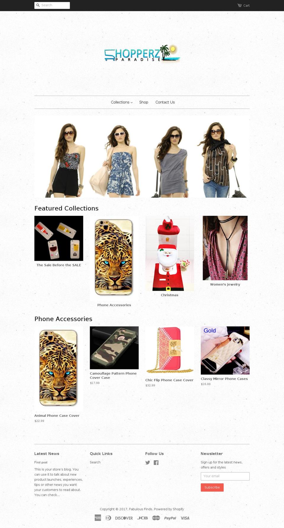 shopperzparadise.com shopify website screenshot