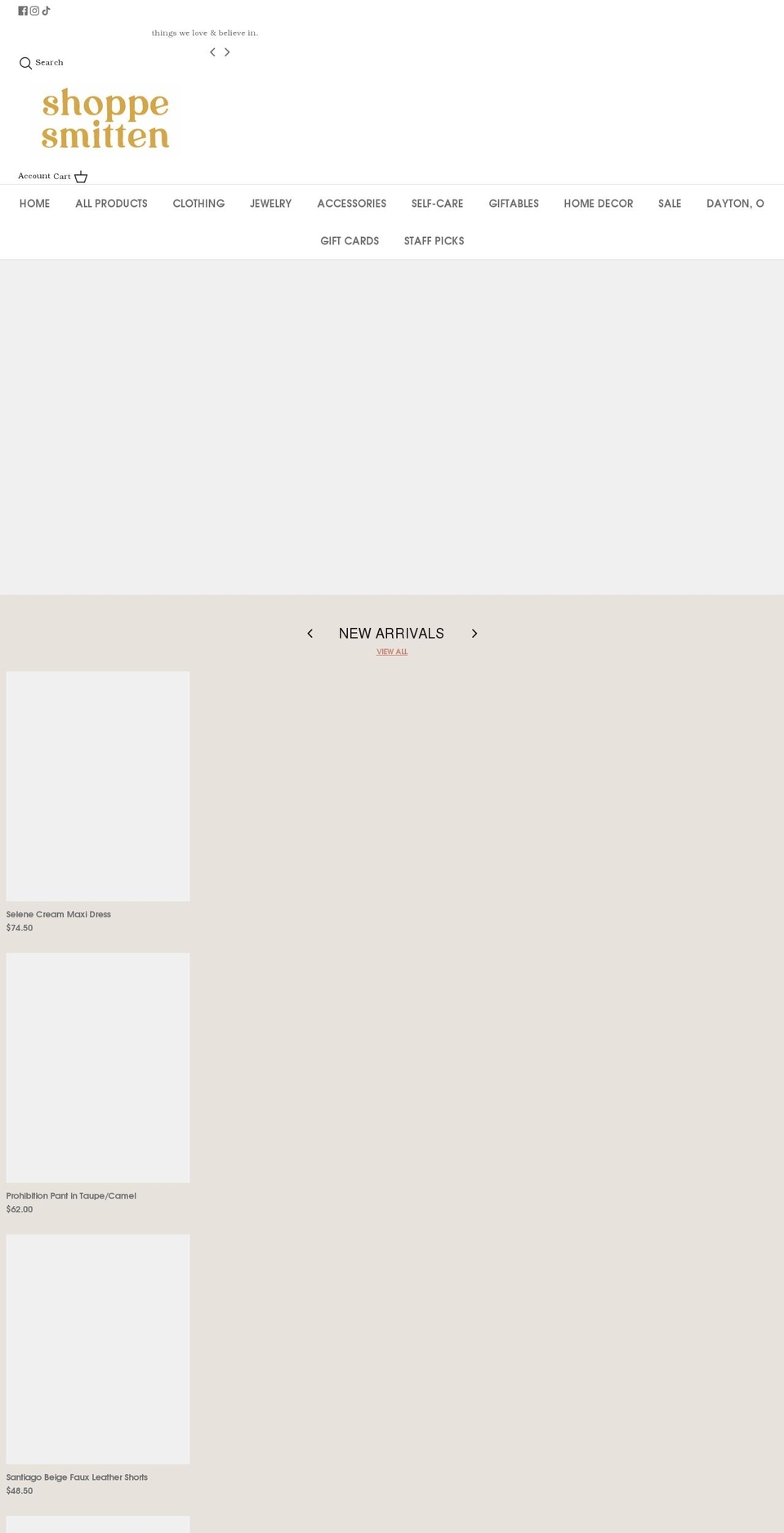 shoppesmitten.com shopify website screenshot