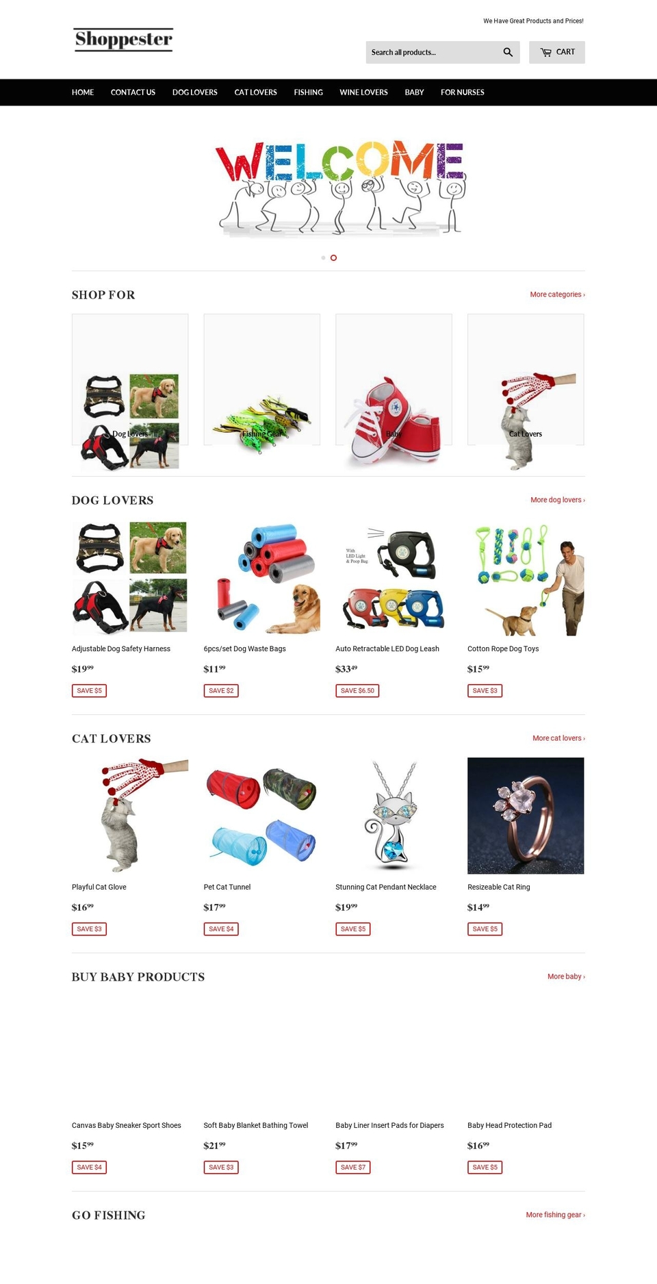 shoppester.com — Shopify storefront screenshot