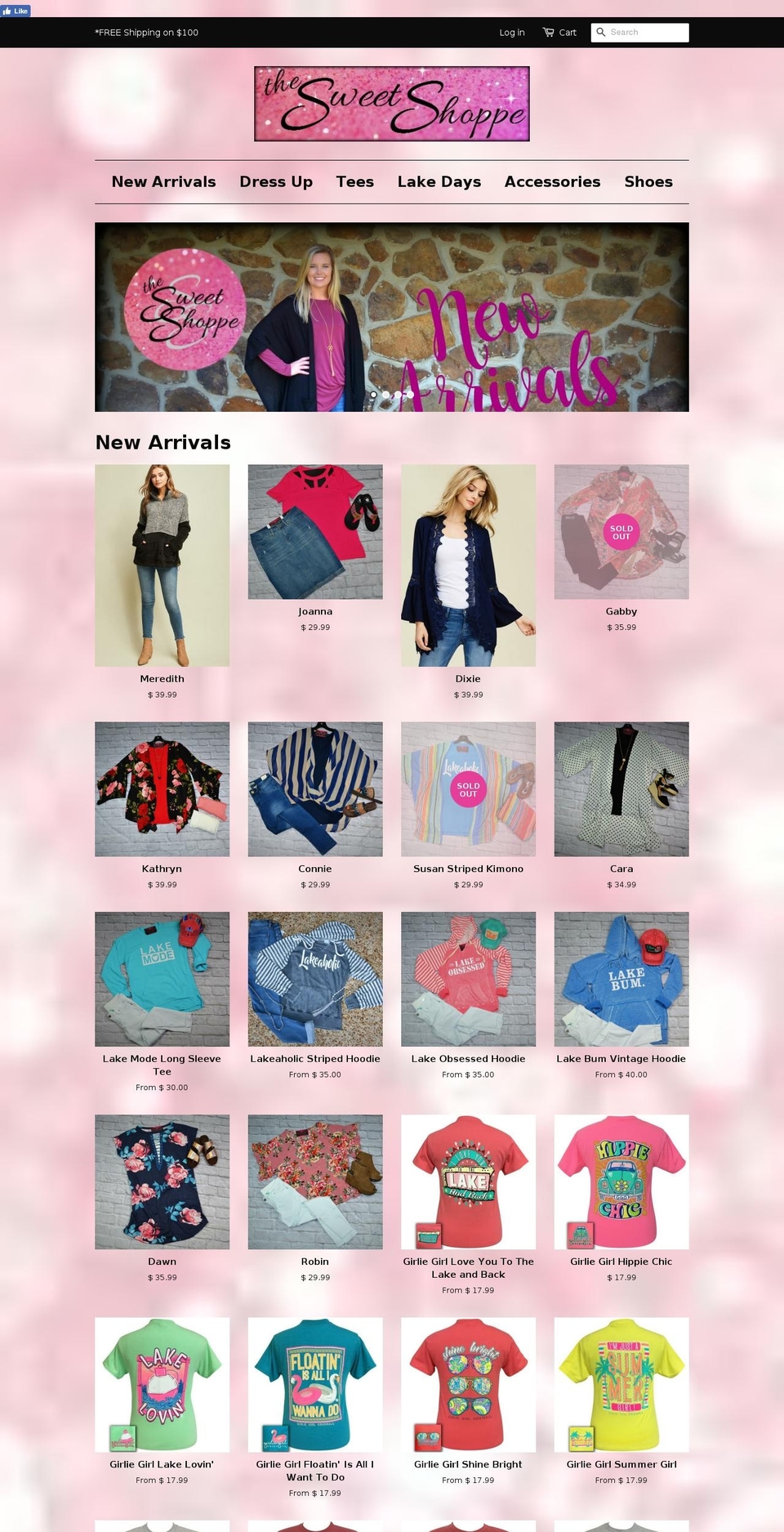 shoppesweet.com shopify website screenshot