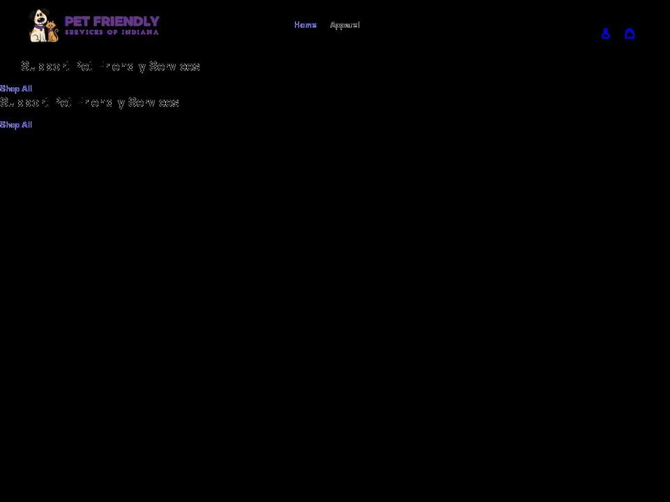 shoppetfriendlyservices.org shopify website screenshot