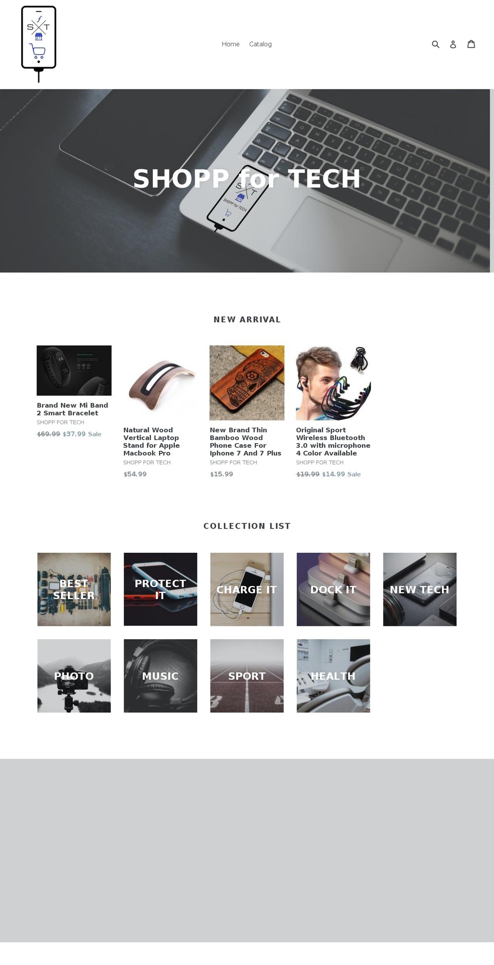 shoppfortech.com — Shopify storefront screenshot