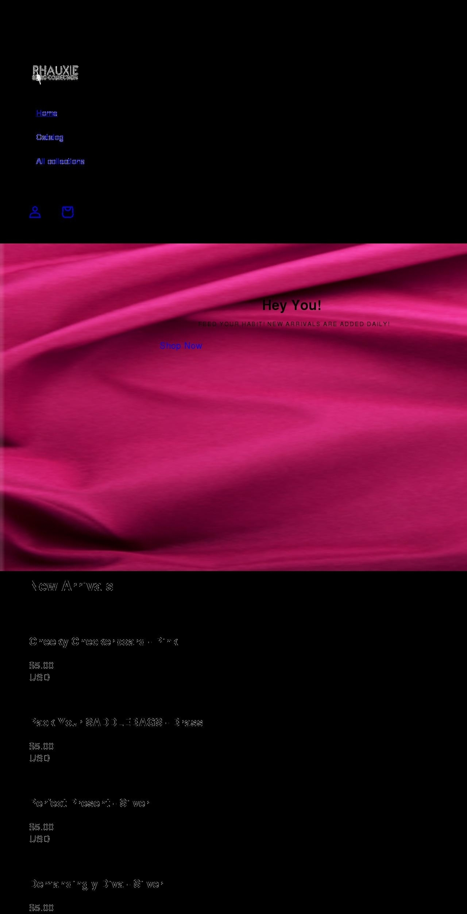 shopphauxiebling.com shopify website screenshot