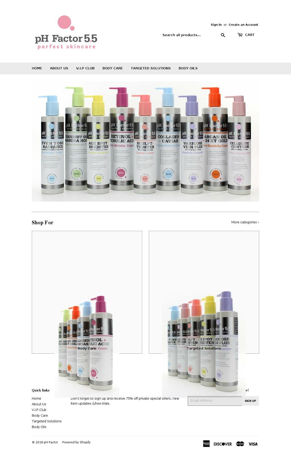 shopphfactor.com — Shopify storefront screenshot