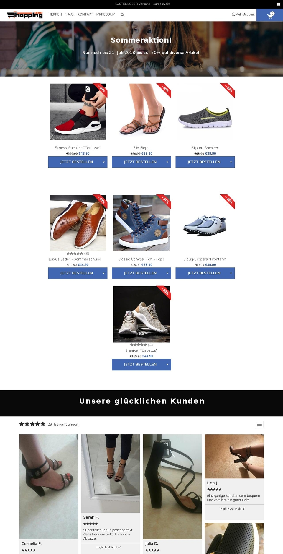 shopping-meile.at shopify website screenshot