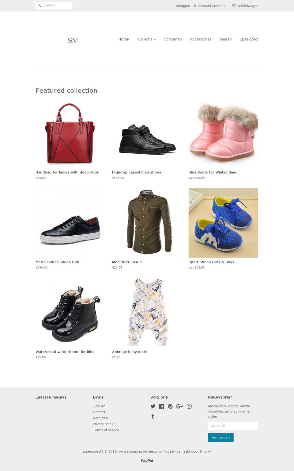 shopping-venue.com shopify website screenshot